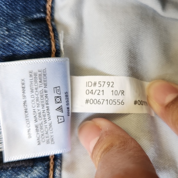 Women's Express Modern Straight Super High Rise Raw Hem Jean Size 10/R EUC - Picture 12 of 12